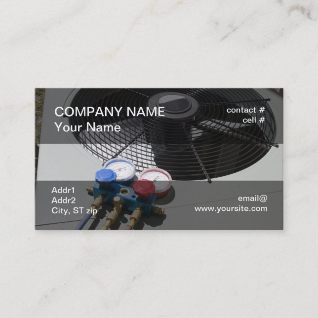 AC maintenance Business Card (Front)