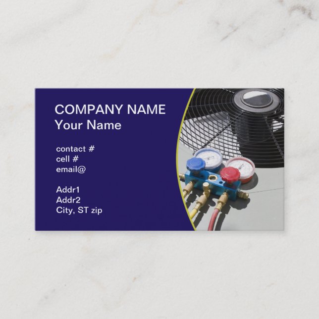 AC maintenance Business Card (Front)