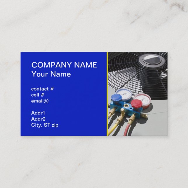 AC maintenance Business Card (Front)