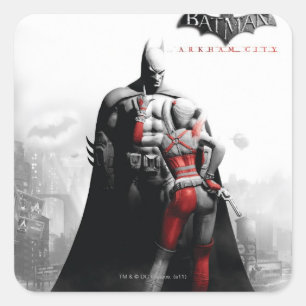 AC Poster - Batman & Harley Square Sticker