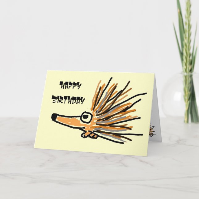 AC- Prickly Porcupine Birthday Card (Front)