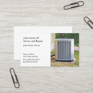 AC Service and Repair Business Card
