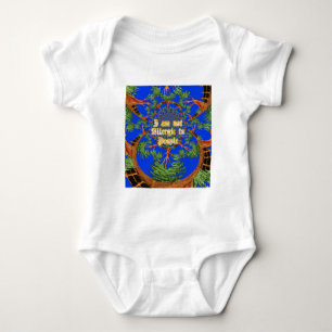 Acacia Alchemy: I Am Not Allergic to People Art Baby Bodysuit