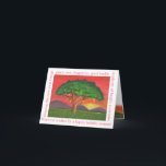 Acacia Christmas Sunset Holiday Card<br><div class="desc">This sunset acacia Christmas tree was painted by Cliff,  a soft spoken 14 year old boy who likes to draw animals and cartoons. He lives with his mother in the outskirts of Nairobi,  Kenya,  and wants to go to school.</div>