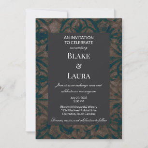 Acacia Shadow Fall Earth Tones Custom Invitation