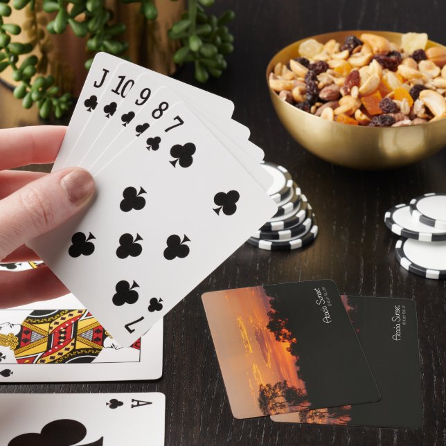 Acacia Sunset Photo Playing Cards (In Situ)