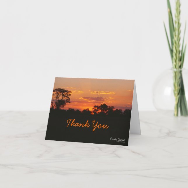 Acacia Sunset Thank You Card (Front)
