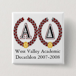 acadec2, West Valley Academic Decathlon 2007-2008 15 Cm Square Badge