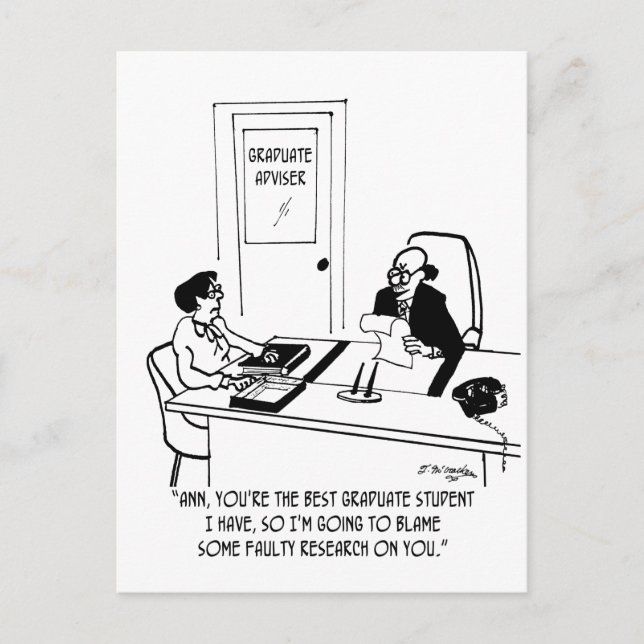 Academia Cartoon 6261 Postcard (Front)