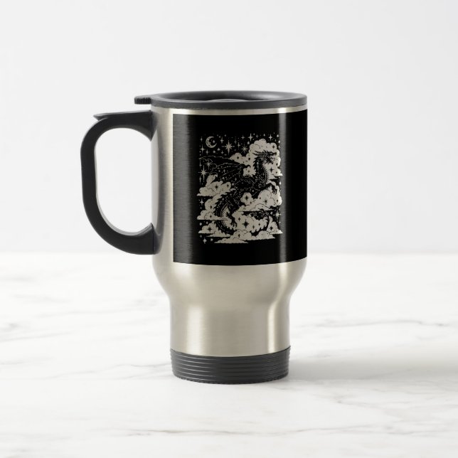 Academia Fantasy  Book Lover Bookish Goblincore Travel Mug (Left)