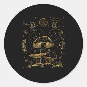 Academia Goblincore Aesthetic Cottagecore Mushroom Classic Round Sticker