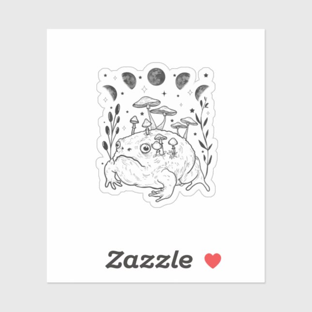 Academia Moon Witchy Goblincore Aesthetic Frog (Sheet)