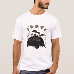 Academia Moon Witchy Goblincore Aesthetic Frog Cla T-Shirt