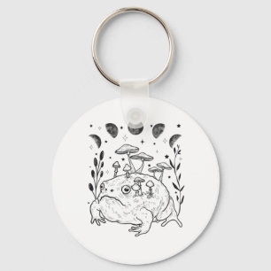 Academia Moon Witchy Goblincore Aesthetic Frog Key Ring