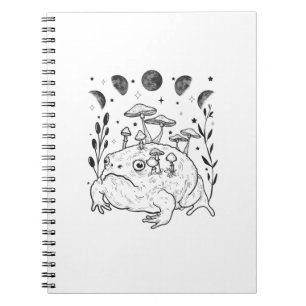 Academia Moon Witchy Goblincore Aesthetic Frog Notebook