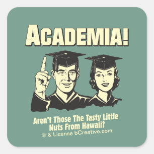 Academia: Tasty Nuts From Hawaii Square Sticker