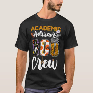 Academic Advisor Boo Crew Ghost Halloween Matchin T-Shirt
