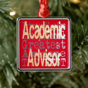 Academic Advisor Extraordinaire Metal Tree Decoration