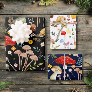 Academic Aesthetic Woodland Mushroom Forest Wrapping Paper Sheet