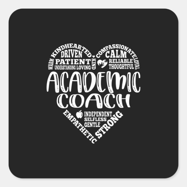 Academic coach, Instructional coach Square Sticker (Front)
