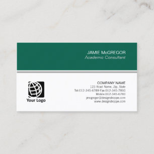 Academic Consultant Simple Minimal Professional Business Card