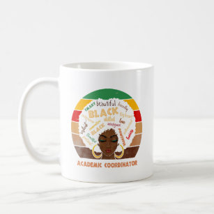 Academic Coordinator Afro African American Women B Coffee Mug