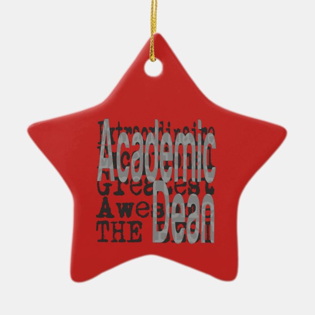 Academic Dean Extraordinaire Ceramic Tree Decoration (Front)