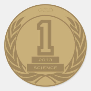 Academic Gold Medal Classic Round Sticker