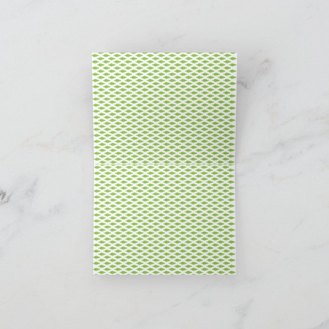 Academic Green Pattern for Success Thank You Card (Inside)