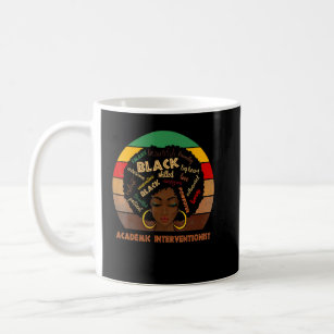 Academic Interventionist Afro African American Wom Coffee Mug