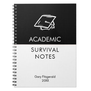 Academic Survival Notes – Funny Student Study Note Notebook