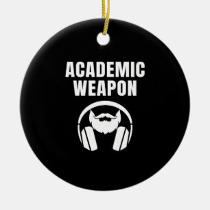 Academic Weapon - Inspirational Classic Funny Meme Ceramic Tree Decoration