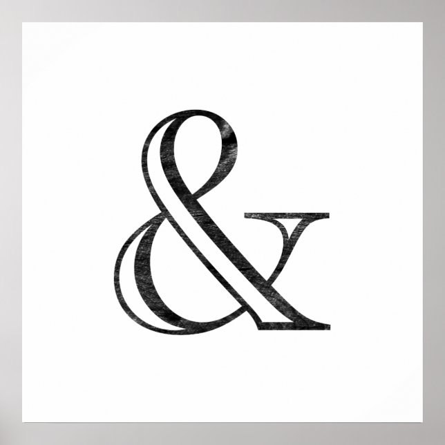 Academy Engraved Ampersand Black Poster (Front)