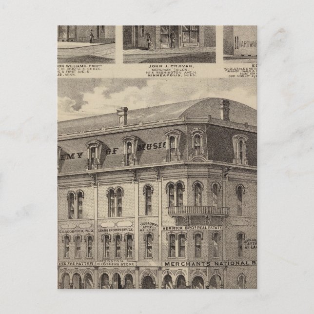 Academy of Music, Minnesota Postcard (Front)