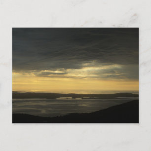 Acadia Cadillac Mountain Sunrise Storm Postcard