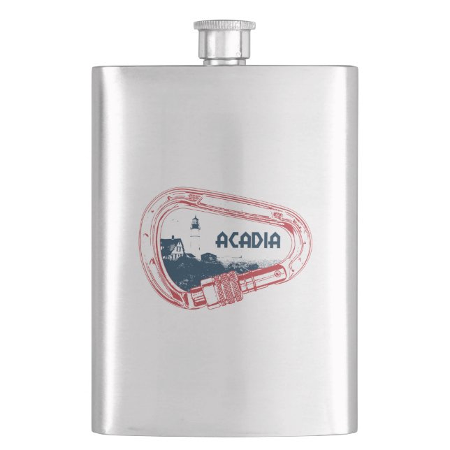 Acadia Climbing Carabiner Hip Flask (Front)