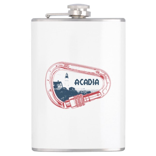 Acadia Climbing Carabiner Hip Flask (Front)