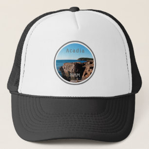 Acadia Grey Thunder Hole National Park Maine Trucker Hat