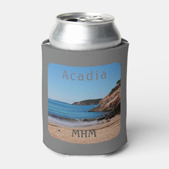 Acadia Greyt Sand Beach National Park Maine Can Cooler (Can Front)