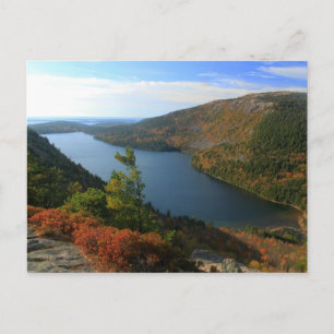 Acadia Jordan Pond from North Bubble in Autumn Postcard