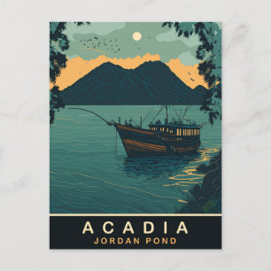 Acadia, Jordan Pond, Travel Postcard
