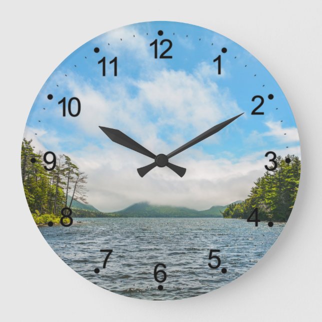 Acadia Maine Eagle Lake Large Clock (Front)
