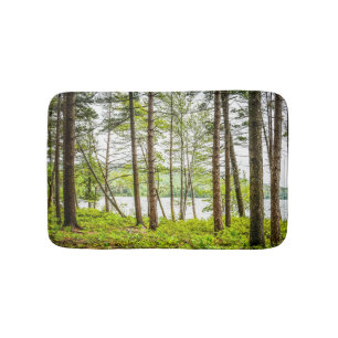 Acadia Maine Forest and Lake Bath Mat
