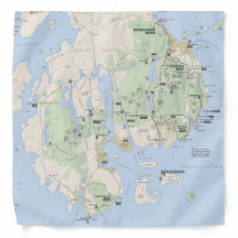 Acadia map bandanna