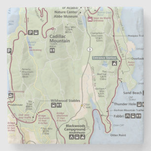 Acadia map coaster