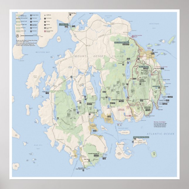 Acadia map poster (Front)