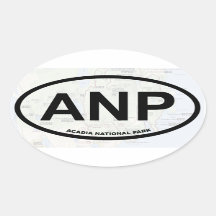 Acadia map sticker (black text)