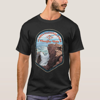 Acadia Nation Park Thunder Hole Hiking 1929 T-Shirt