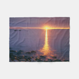 Acadia National Park  Atlantic Ocean Maine Fleece Blanket