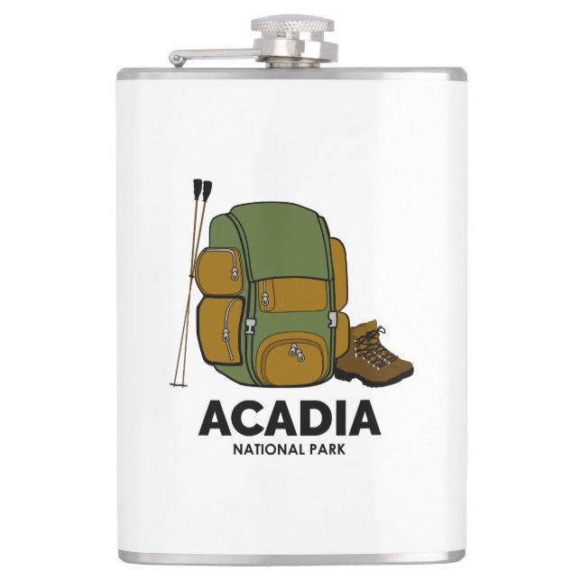 Acadia National Park Backpack Hip Flask (Front)